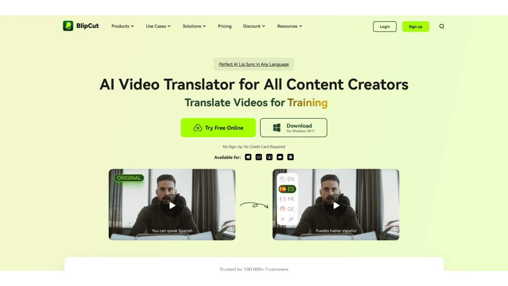 BlipCut AI Video Translator