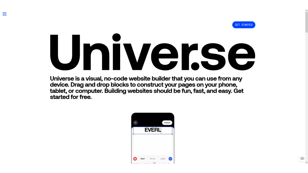 Universe Website Builder