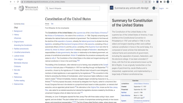 AbridgIt - Chrome Extension