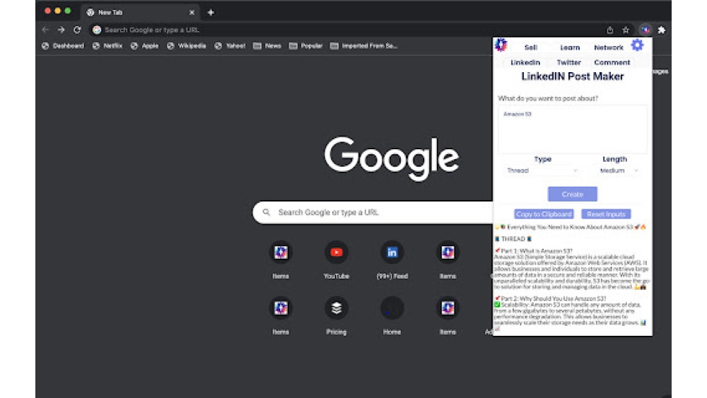 acquisitionAI - Chrome Extension
