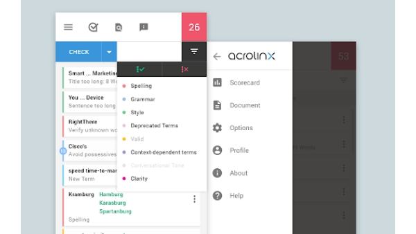 Acrolinx - Chrome Extension