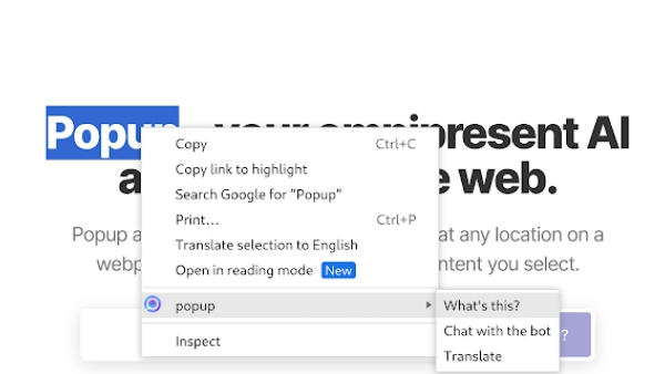 AI Assistant Popup - Chrome Extension