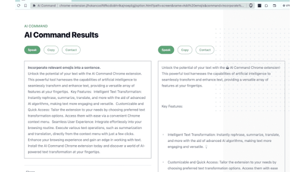 AI Command Chrome Extension - Chrome Extension
