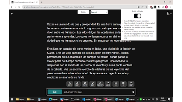 AI Dungeon - Chrome Extension