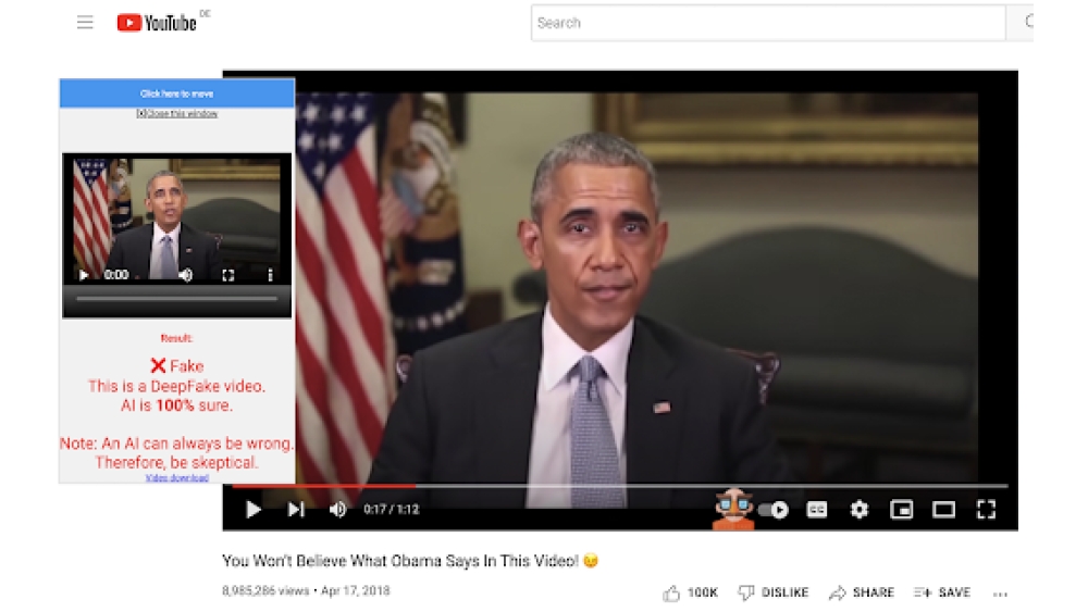 AI extension for YouTube™ deepfake detection - Chrome Extension