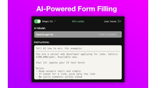 AI Form Fill - Chrome Extension