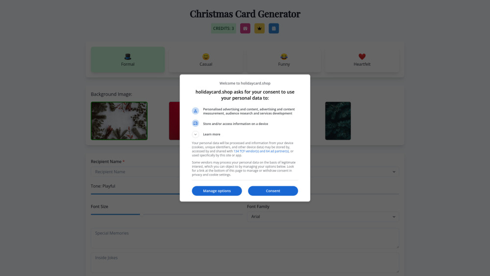 AI Holiday Card Message Generator