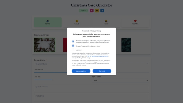 AI Holiday Card Message Generator
