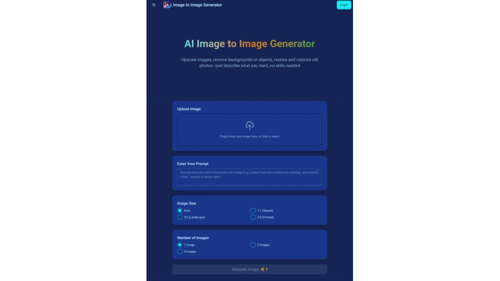 AI Image to Image Generator