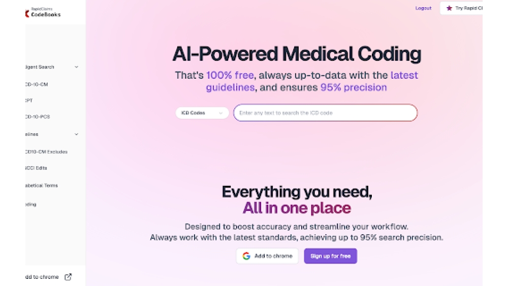 AI Medical Coding Assistant - Chrome Extension