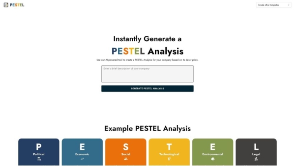 AI PESTEL Analysis Generator