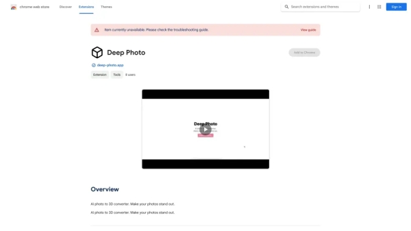 AI Photo to 3D Converter - Chrome Extension