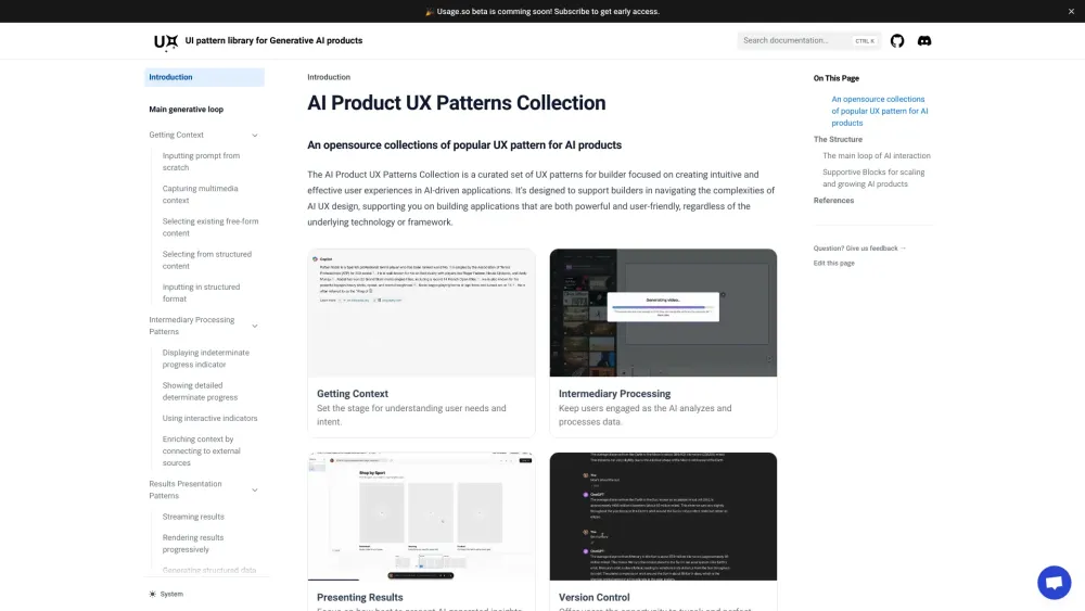 AI Product UX Patterns Collection