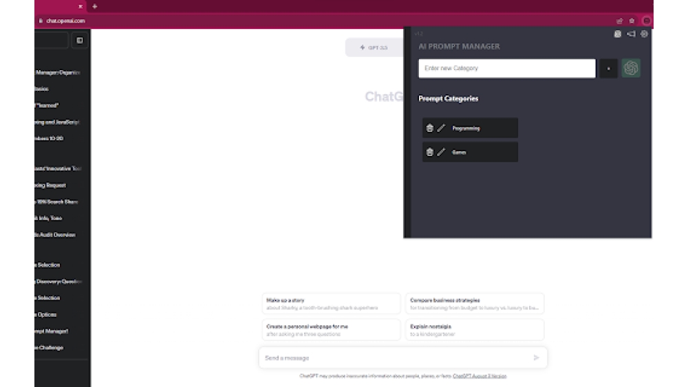 AI Prompt Manager - Chrome Extension