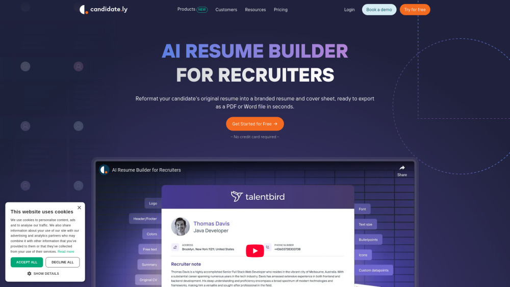 AI Resume builder for Recruiters