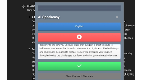 AI Speakeasy - Chrome Extension