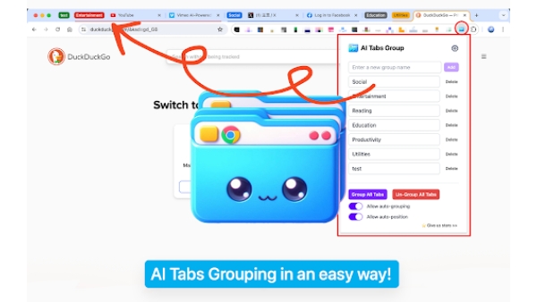 AI Tabs Group - Chrome Extension