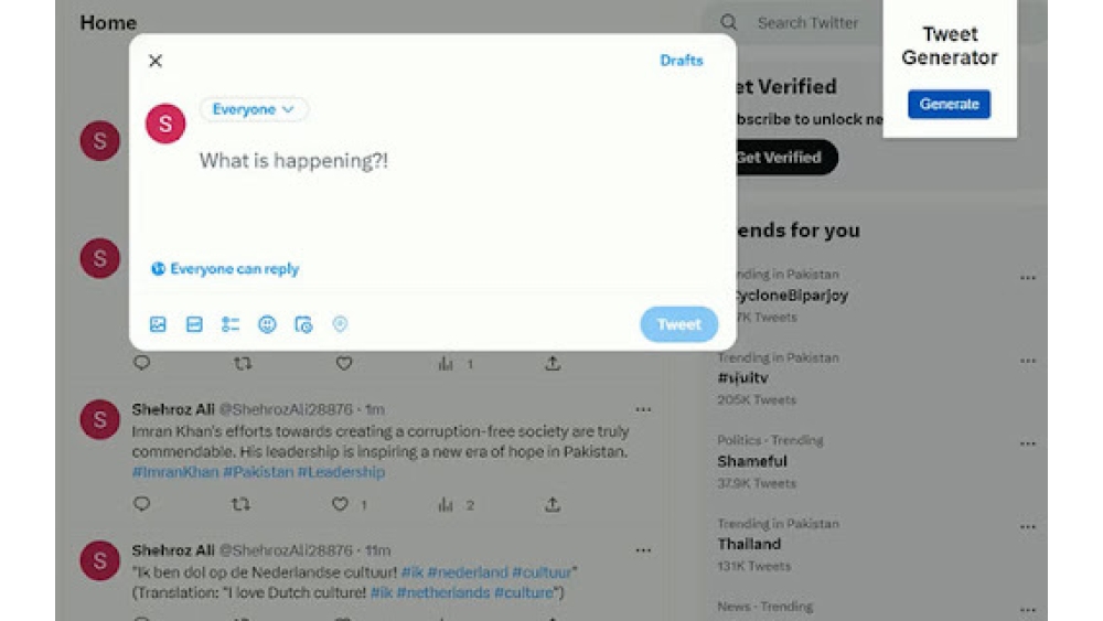 AI Tweet Generator Bot - Chrome Extension