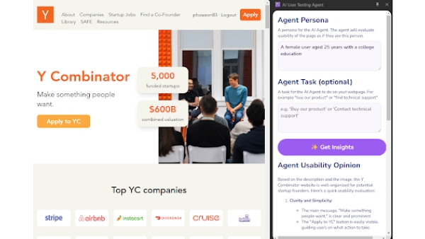 AI User Testing Agent - Chrome Extension