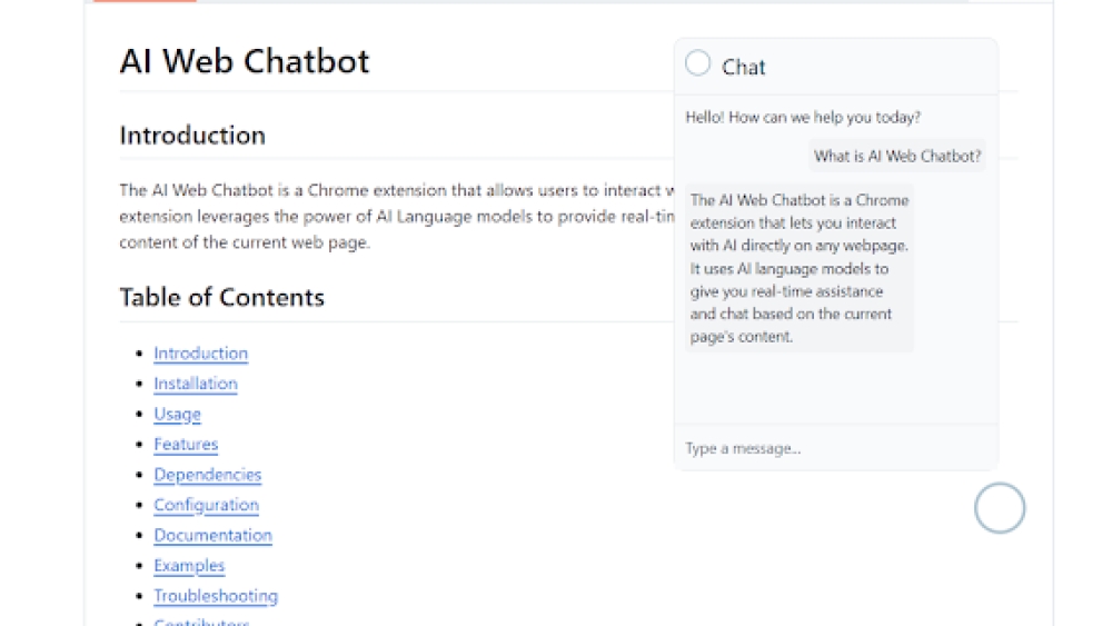 AI Web Chatbot Extension - Chrome Extension