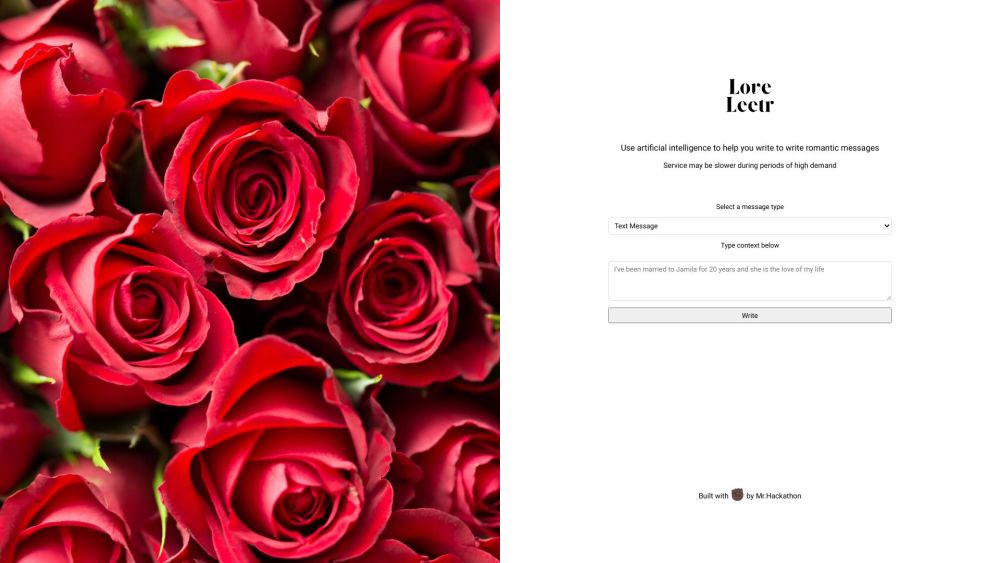 AI-Powered Message Writing Tool