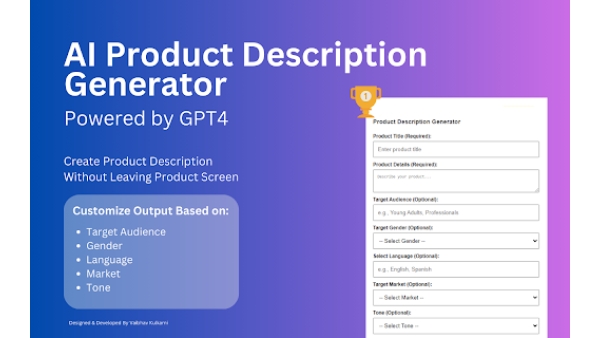 AI-Powered Product Description Generator - Chrome Extension