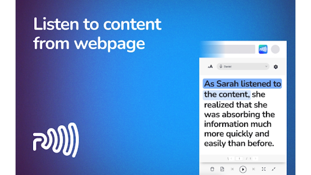 AI-powered text-to-speech tool - Chrome Extension