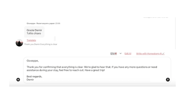 Airbnb AI Message Assistant by Homesberg - Chrome Extension