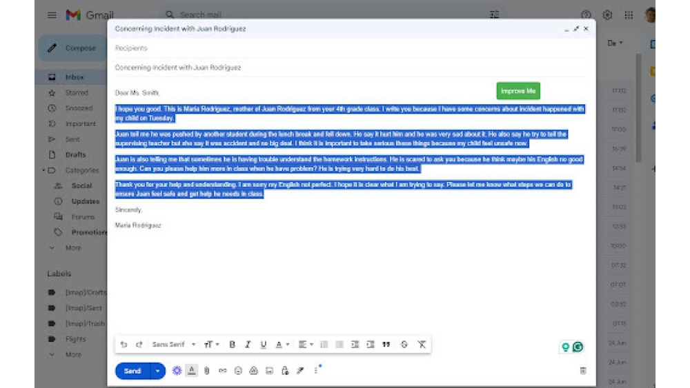 AITextImprover - Chrome Extension