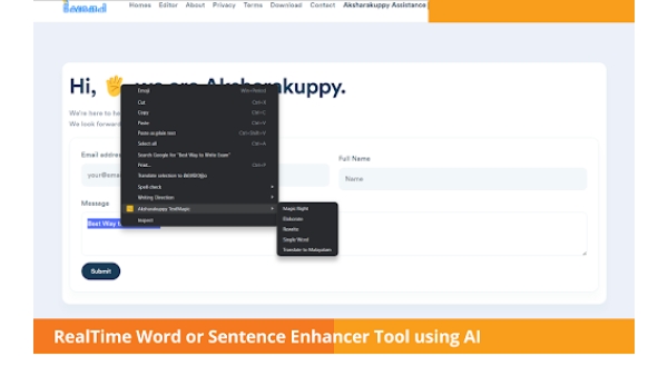 Aksharakuppy TextMagic - Chrome Extension