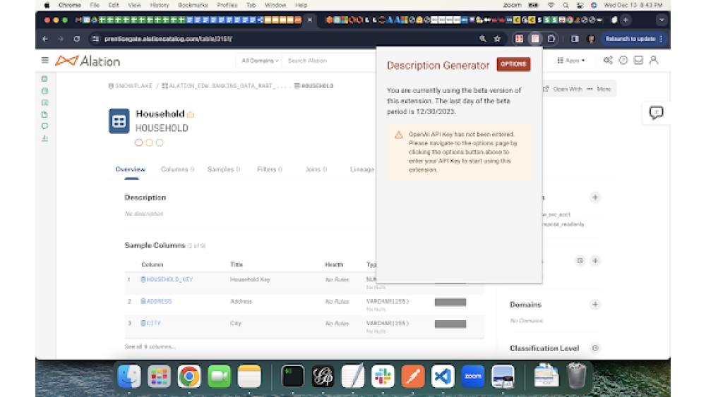 Alation ChatGPT Description Generator Extension - Chrome Extension
