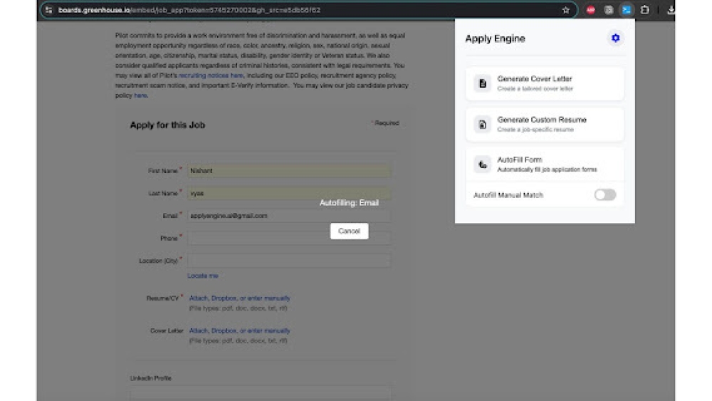 ApplyEngine.AI - Chrome Extension