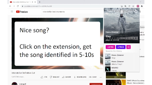 AudD Music Recognition - Chrome Extension