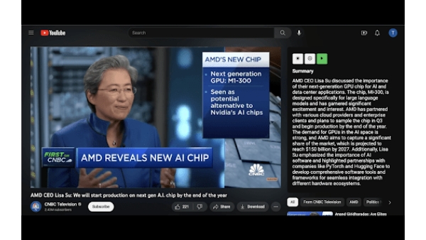 Auto summarize longer transcripts - Chrome Extension