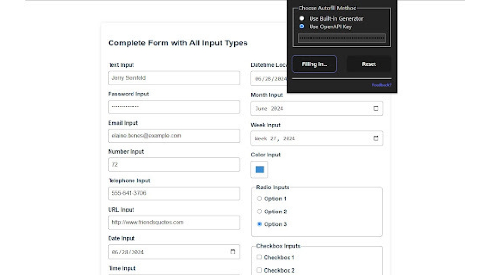 Autofilly - Chrome Extension