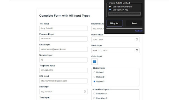 Autofilly - Chrome Extension