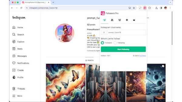 Automatic Follow/Unfollow Tool - Chrome Extension