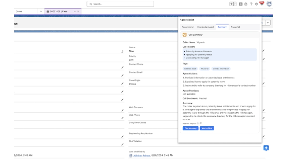 Avaamo Agent Assist - Chrome Extension