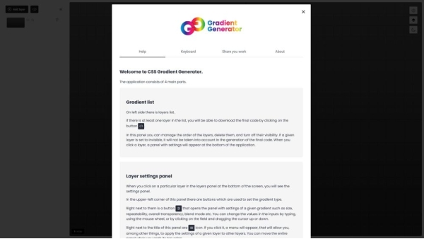 Awesome CSS Gradient generator