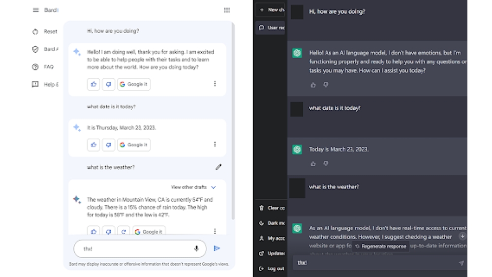 Bard vs ChatGPT - Chrome Extension