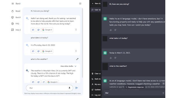 Bard vs ChatGPT - Chrome Extension