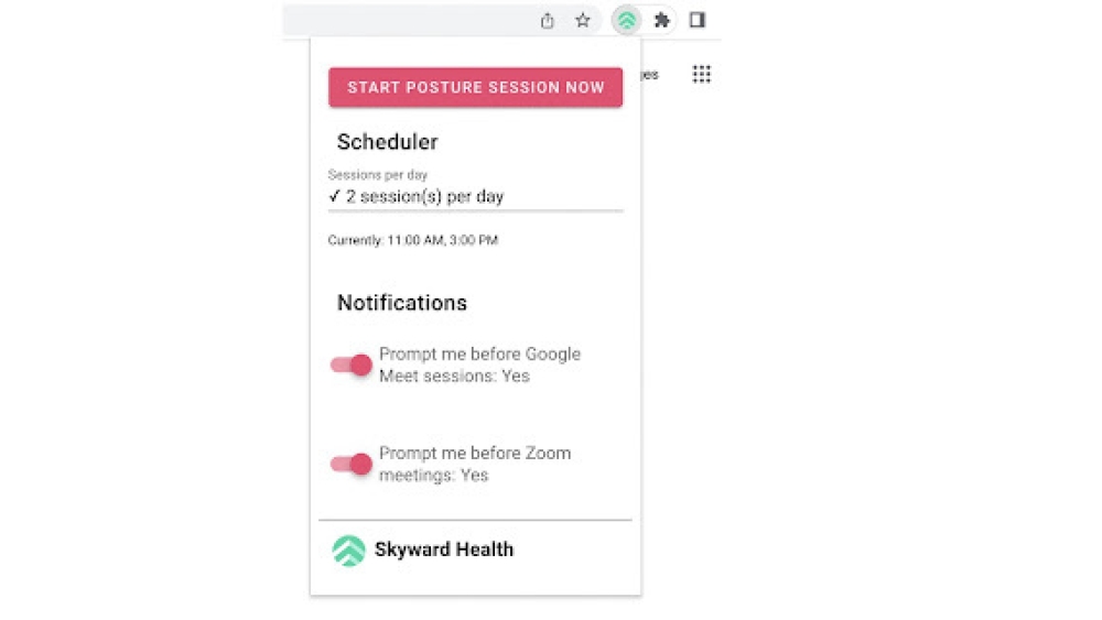 Better Posture - Chrome Extension