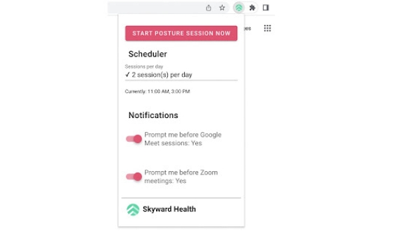 Better Posture - Chrome Extension