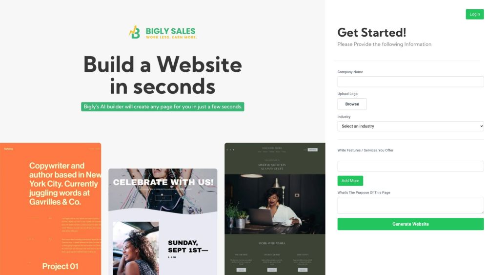 Bigly Pages AI Builder