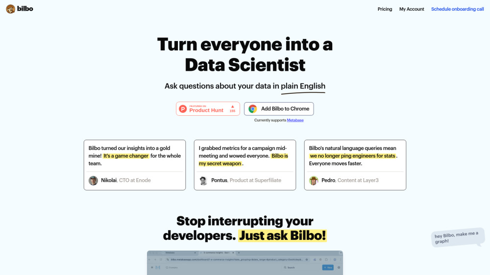 Bilbo - Metabase AI Assistant