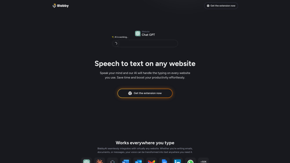 BlabbyAI Speech to text