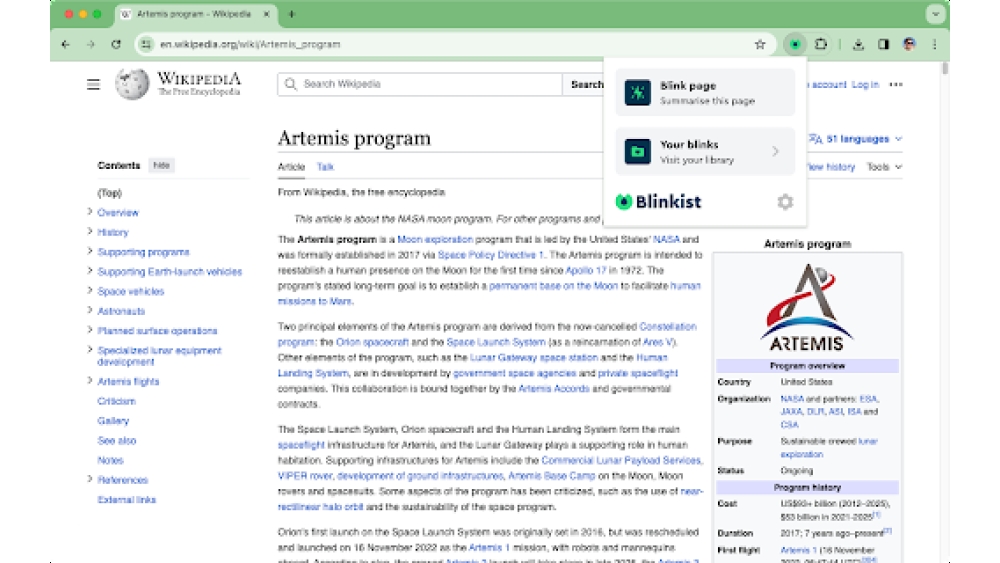 Blinkist AI - Chrome Extension