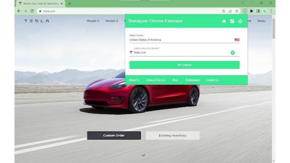 Branalyzer Brand's Instant Analyzer - Chrome Extension