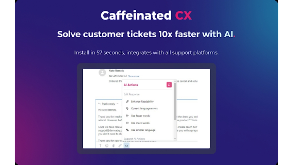 Caffeinated CX AI - Chrome Extension