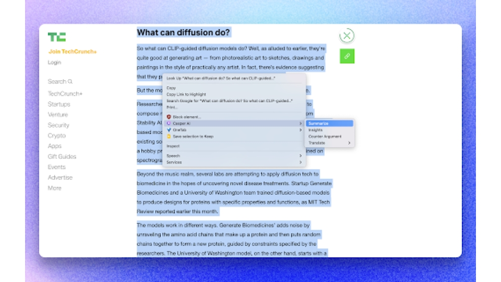 Casper AI - Chrome Extension